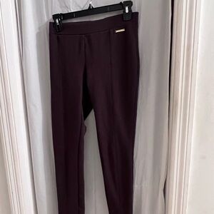 MICHAEL kors brown pull on straight leg pants size s
